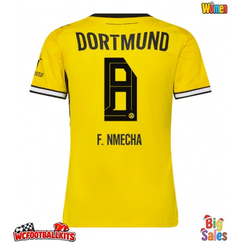 Borussia Dortmund Felix Nmecha #8 Replica Home Stadium Shirt for Women 2026-27 Short Sleeve